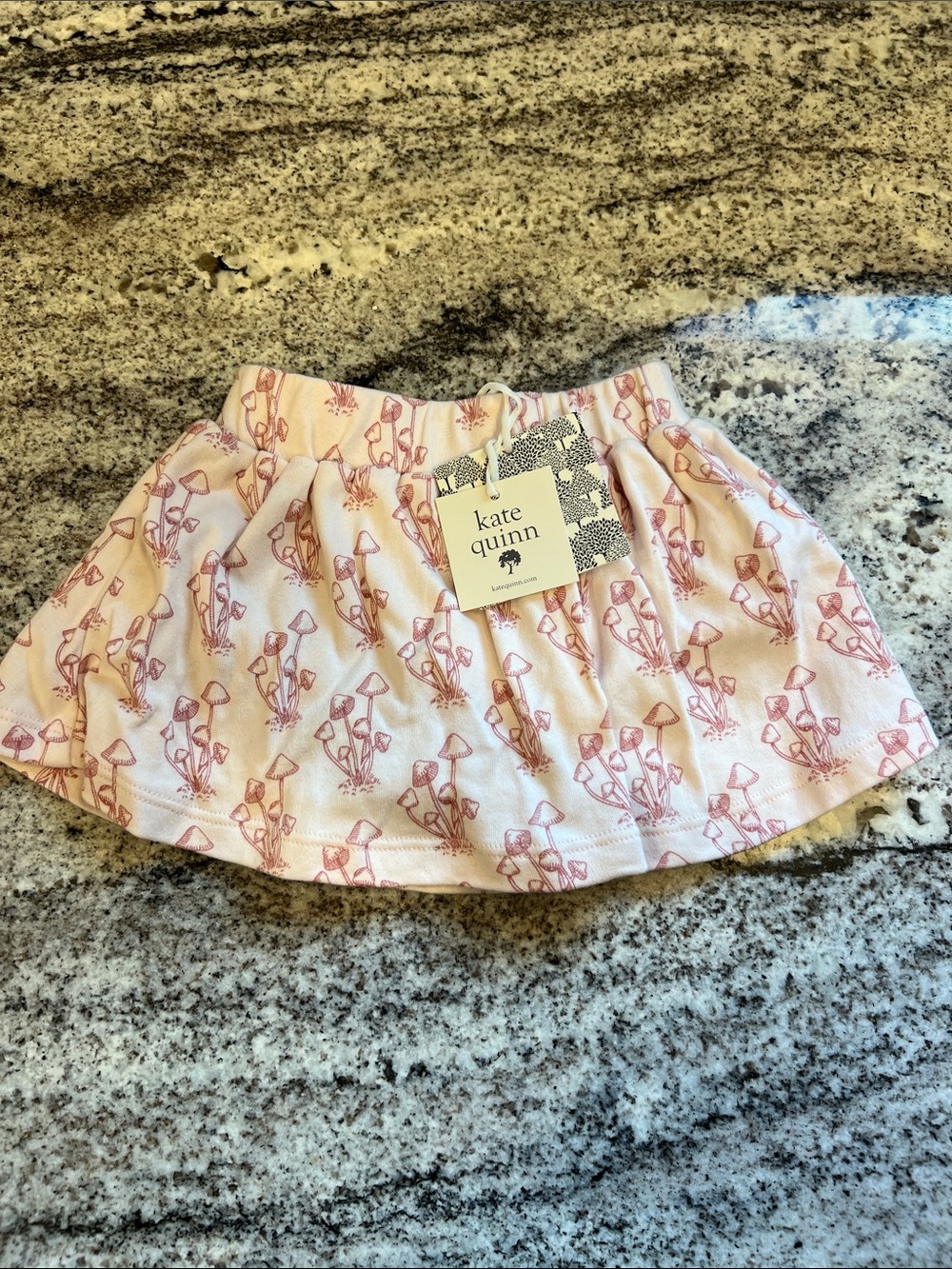kate quinn Pink Mushroom Print Circle Skirt